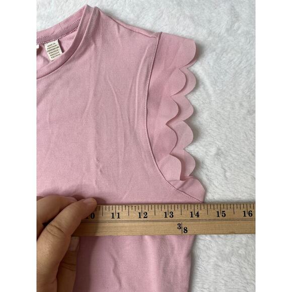 Ted Baker London Elijah Pink Scallop Preppy sz 0 Feminine Romantic Coquette - Picture 10 of 11